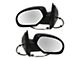 Powered Heated Manual Folding Mirrors; Textured Black (07-13 Sierra 1500)