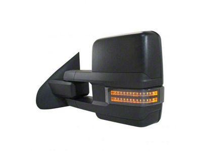 Powered Heated Manual Folding Towing Mirrors with Smoked Turn Signal Lens (14-18 Sierra 1500)