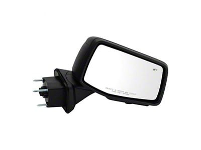 Powered Heated Memory Power Folding Mirror with Blind Spot Detection, Puddle Light and Temperature Sensor; Textured Black; Passenger Side (19-24 Sierra 1500)