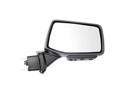 Powered Heated Memory Power Folding Mirror with Puddle Light and Temperature Sensor; Textured Black; Passenger Side (19-24 Sierra 1500)