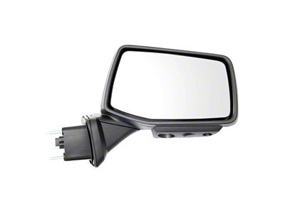 Powered Heated Memory Power Folding Mirror with Puddle Light and Temperature Sensor; Textured Black; Passenger Side (19-25 Sierra 1500)