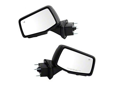 Powered Heated Memory Power Folding Mirrors with Blind Spot Detection, Puddle Lights and Temperature Sensor; Textured Black (19-24 Sierra 1500)