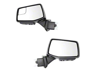 Powered Heated Memory Power Folding Mirrors with Puddle Lights, Spotter Glass and Temperature Sensor; Textured Black (19-24 Sierra 1500)