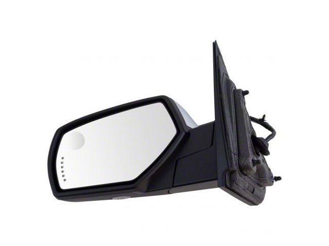 Powered Heated Memory Side Mirror with Chrome Cap; Driver Side (14-18 Sierra 1500)