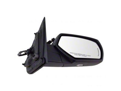 Powered Heated Memory Side Mirror with Puddle Light; Textured Black; Passenger Side (14-18 Sierra 1500)