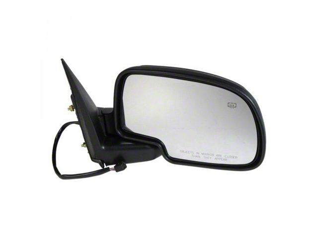 Powered Heated Mirror; Gloss Black; Passenger Side (99-02 Sierra 1500)