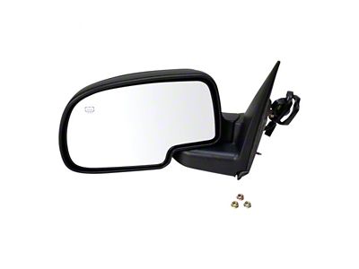 Powered Heated Mirror; Textured Black; Driver Side (03-06 Sierra 1500)