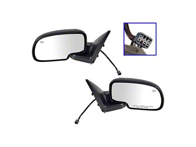 Powered Heated Mirrors; Chrome (99-02 Sierra 1500)