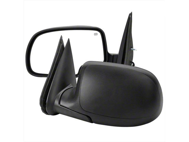 Powered Heated Mirrors; Matte Black (99-02 Sierra 1500)