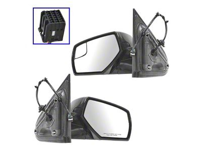 Powered Heated Mirrors; Paint to Match Black (14-18 Sierra 1500)