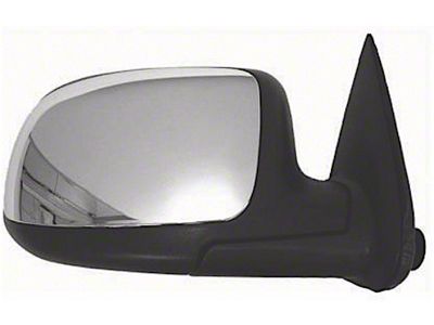 Replacement Powered Heated Non-Foldaway Side Mirror; Passenger Side; Chrome Cap (99-02 Sierra 1500)