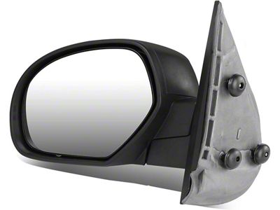 Powered Heated Side Mirror; Black; Driver Side (07-13 Sierra 1500)