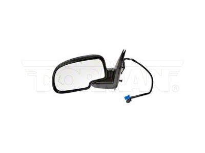 Powered Heated Side Mirror with Turn Signal; Driver Side; Black (03-06 Sierra 1500)