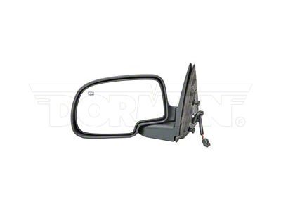 Powered Heated Side Mirror without Turn Signal; Driver Side; Black (99-03 Sierra 1500 w/ Auto Dim Mirrors)