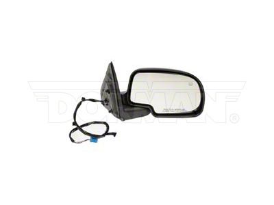Powered Heated Side Mirror without Turn Signal; Passenger Side; Black (03-06 Sierra 1500 w/o Auto Dim Mirrors)