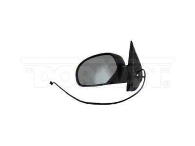 Powered Heated Side Mirror without Turn Signal and Puddle Light; Driver Side; Black (07-11 Sierra 1500)