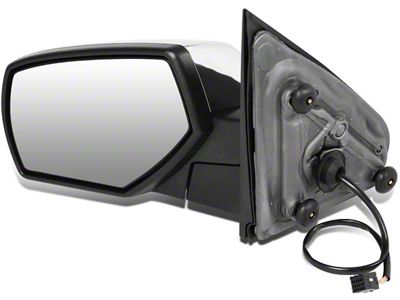 Powered Heated Towing Mirror; Driver Side; Chrome (14-18 Sierra 1500)