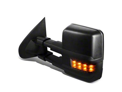 Powered Heated Towing Mirror with Smoked LED Turn Signal; Driver Side (14-17 Sierra 1500)
