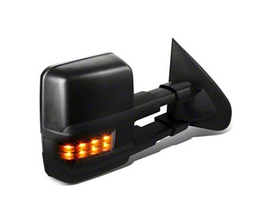Powered Heated Towing Mirror with Smoked LED Turn Signal; Passenger Side (14-17 Sierra 1500)