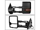 Powered Heated Towing Mirror with Smoked Turn Signal; Black; Driver Side (07-13 Sierra 1500)