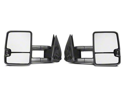 Powered Heated Towing Mirrors with Smoked Turn Signals; Black (99-06 Sierra 1500)