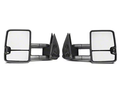 Powered Heated Towing Mirrors with Smoked Turn Signals; Black (99-06 Sierra 1500)