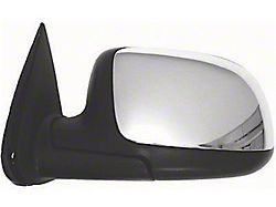 Replacement Powered Non-Heated Foldaway Side Mirror; Driver Side; Chrome Cap (99-02 Sierra 1500)