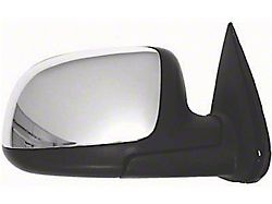 Replacement Powered Non-Heated Foldaway Side Mirror; Passenger Side; Chrome Cap (99-02 Sierra 1500)