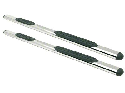 Premier 4 Oval Nerf Side Step Bars with Mounting Kit; Stainless Steel (04-13 Sierra 1500 Crew Cab)