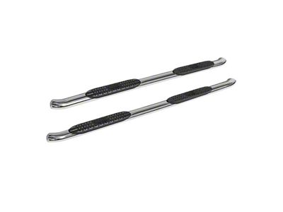 Pro Traxx 4-Inch Oval Side Step Bars; Stainless Steel (19-25 Sierra 1500 Double Cab)