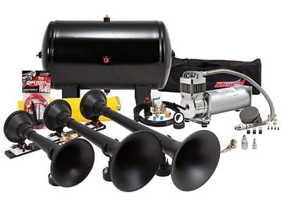 ProBlaster Triple Train Horn System; Black (Universal; Some Adaptation May Be Required)