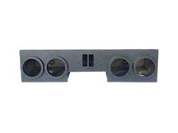 Quad 8-Inch Ported Front Firing Subwoofer Box; Poly Coated (99-06 Sierra 1500 Extended Cab)