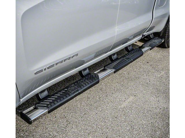 Westin R5 M-Series Wheel-to-Wheel Nerf Side Step Bars; Polished Stainless (19-24 Sierra 1500 Double Cab, Crew Cab)