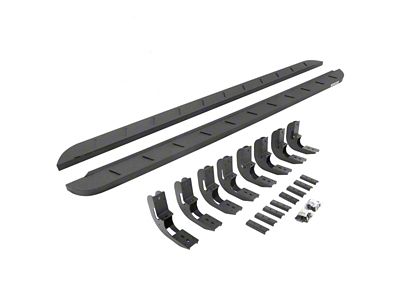 Go Rhino RB10 Slim Running Boards; Protective Bedliner Coating (19-25 Sierra 1500 Crew Cab)