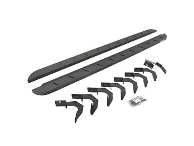 Go Rhino RB10 Slim Running Boards; Protective Bedliner Coating (19-25 Sierra 1500 Double Cab)
