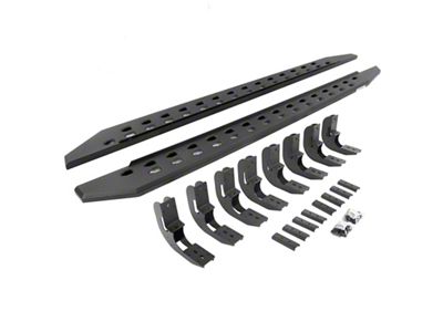 Go Rhino RB20 Slim Running Boards; Textured Black (19-24 Sierra 1500 Double Cab)