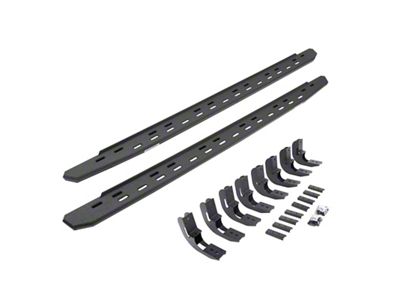 Go Rhino RB30 Slim Line Running Boards; Protective Bedliner Coating (19-25 Sierra 1500 Crew Cab)