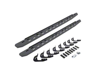 Go Rhino RB30 Slim Line Running Boards; Protective Bedliner Coating (14-18 Sierra 1500 Double Cab)