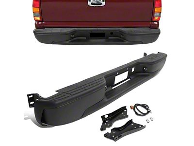 Rear Bumper; Black (99-06 Sierra 1500 Fleetside)