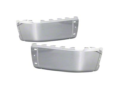 Rear Bumper Cap Ends; Not Pre-Drilled for Backup Sensors; Chrome (07-13 Sierra 1500)