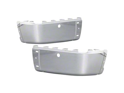 Rear Bumper Cap Ends; Pre-Drilled for Backup Sensors; Chrome (07-13 Sierra 1500)