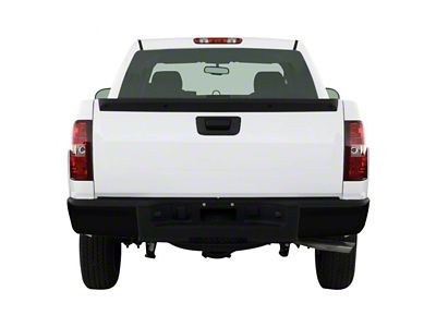 Rear Bumper Cover; Not Pre-Drilled for Backup Sensors; Gloss Black (07-13 Sierra 1500)