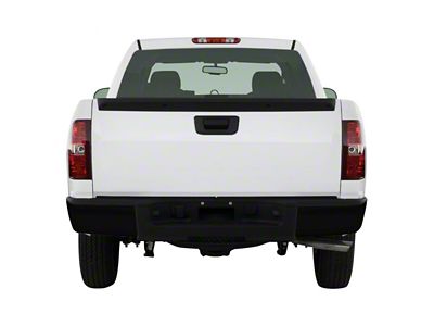 Rear Bumper Cover; Not Pre-Drilled for Backup Sensors; Matte Black (07-13 Sierra 1500)