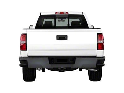 Rear Bumper Cover; Not Pre-Drilled for Backup Sensors; Matte Black (14-18 Sierra 1500)