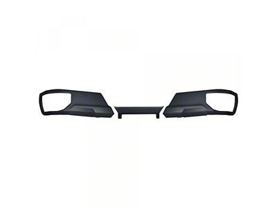 Rear Bumper Cover; Not Pre-Drilled for Backup Sensors; Matte Black (19-25 Sierra 1500 w/o Factory Dual Exhaust)