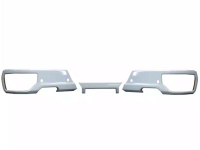 Rear Bumper Cover; Olympic White (19-25 Sierra 1500 w/ Factory Dual Exhaust)