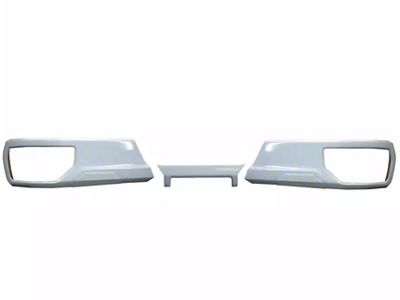 Rear Bumper Cover; Olympic White (19-25 Sierra 1500 w/o Factory Dual Exhaust)