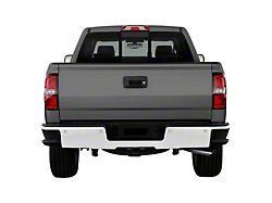 Rear Bumper Cover; Pre-Drilled for Backup Sensors; Gloss White (14-18 Sierra 1500)