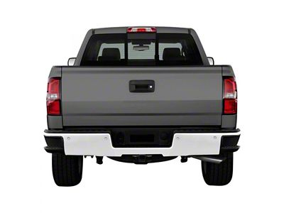 Rear Bumper Cover; Pre-Drilled for Backup Sensors; Gloss White (14-18 Sierra 1500)