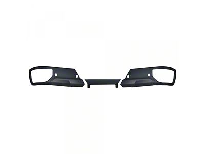 Rear Bumper Cover; Pre-Drilled for Backup Sensors; Matte Black (19-25 Sierra 1500 w/o Factory Dual Exhaust)